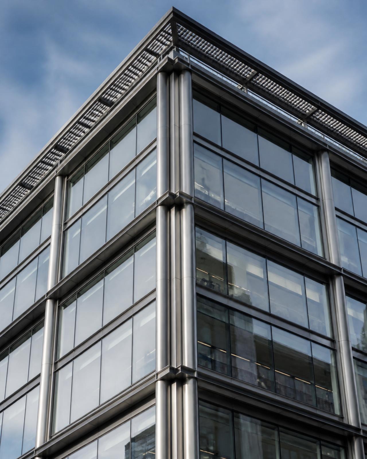 Contemporary glass and steel architecture in the City of London
